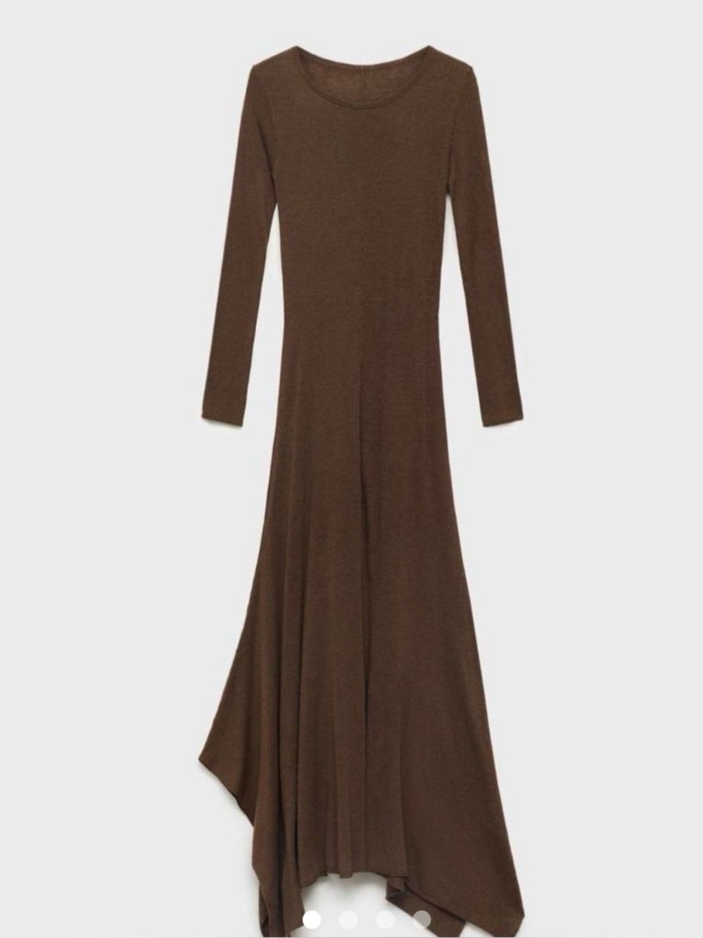 Asymmetrical low-knit dress